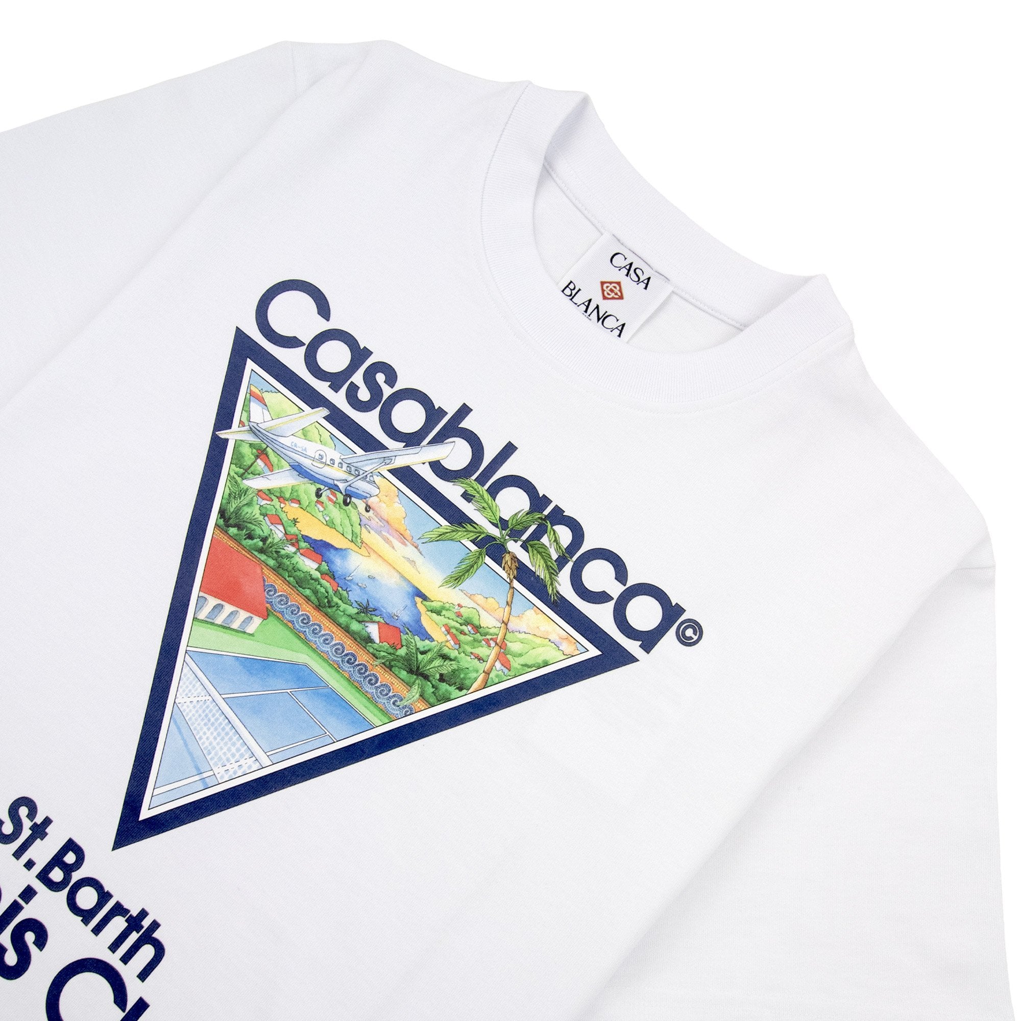 Casablanca Tennis Club Icon St Barth T-shirt White