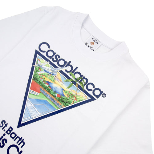 Casablanca Tennis Club Icon St Barth T-shirt White