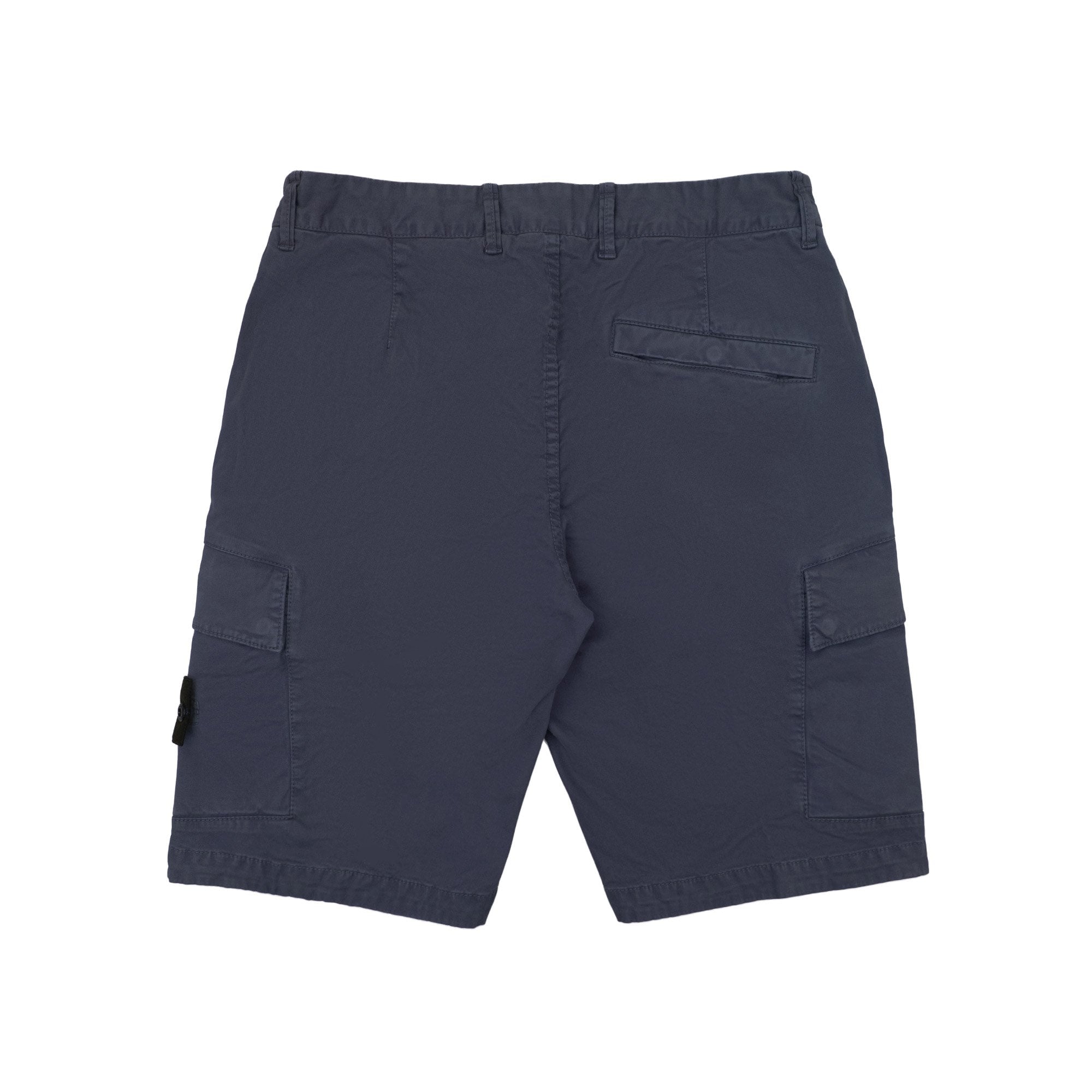 Stone Island L100018 Organic Cotton Old Effect Cargo Shorts Navy V0120