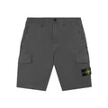Stone Island L100018 Organic Cotton Old Effect Cargo Shorts Grey V0165