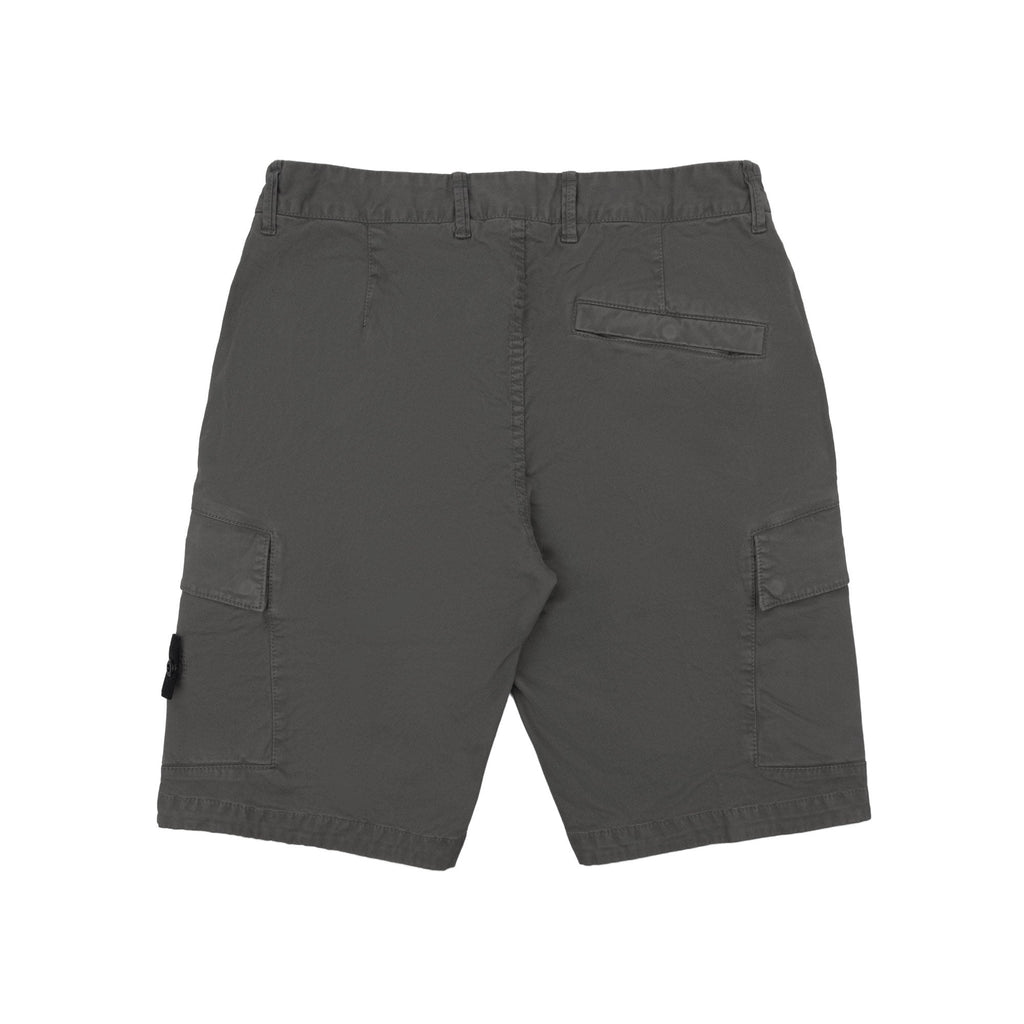Stone Island L100018 Organic Cotton Old Effect Cargo Shorts Grey V0165