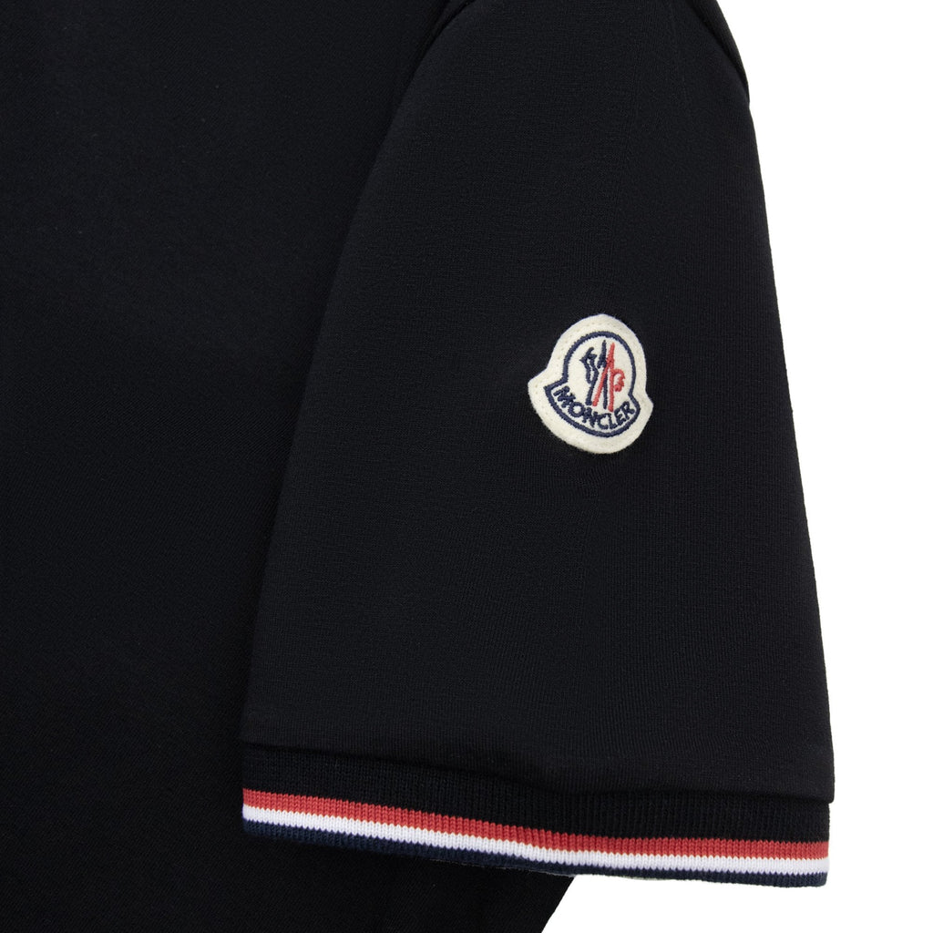 Moncler Tricolour-trimmed Cotton T-shirt Black 999