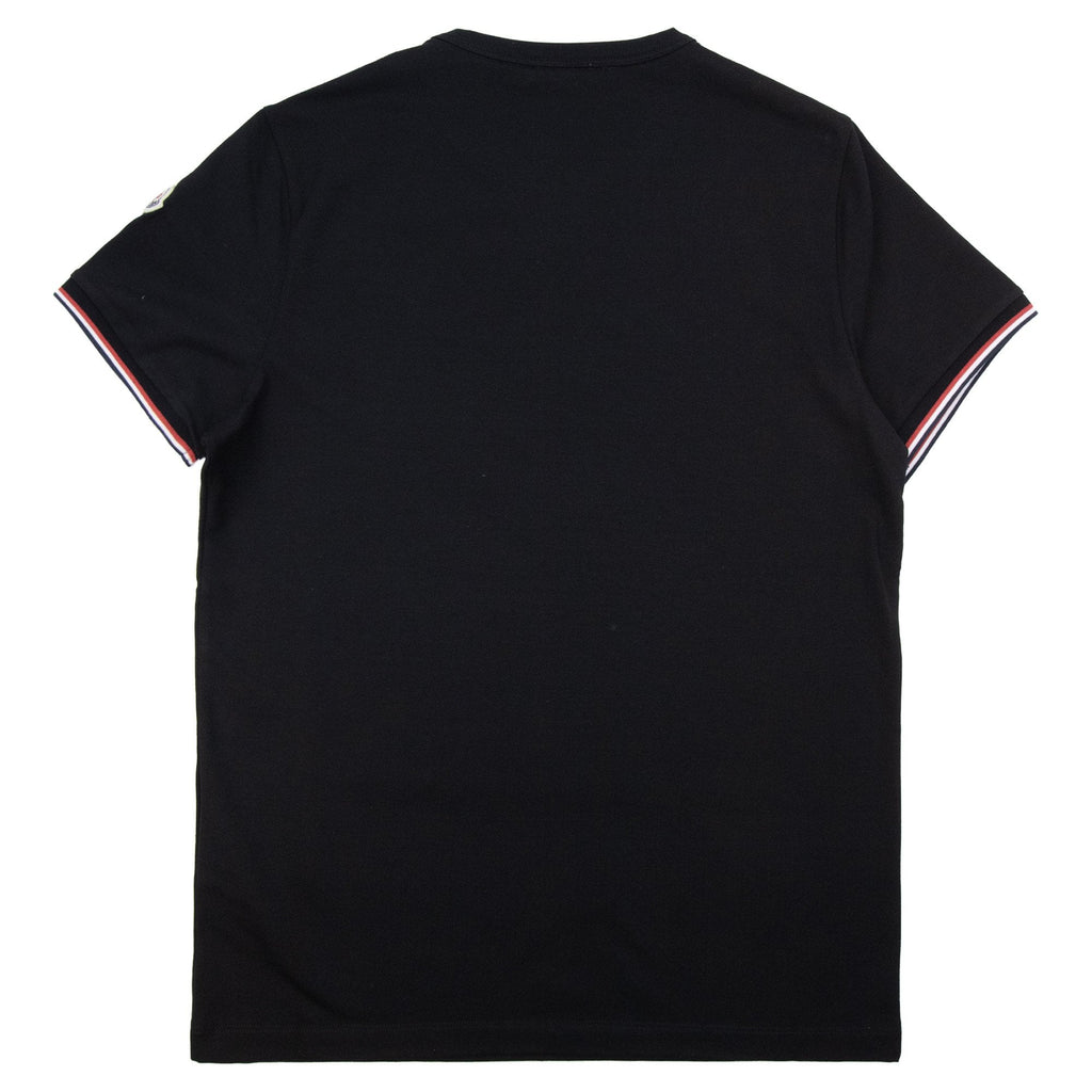 Moncler Tricolour-trimmed Cotton T-shirt Black 999
