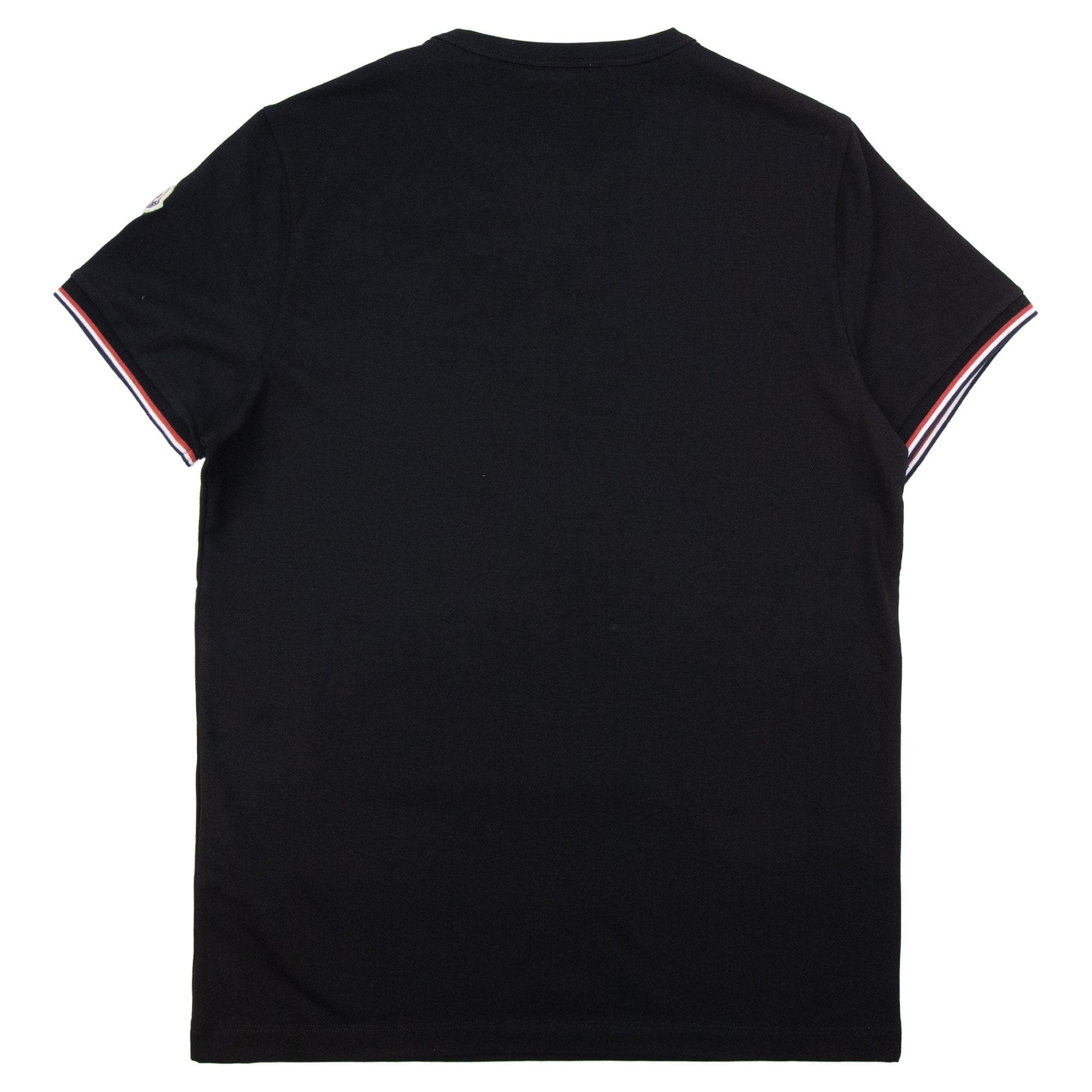 Moncler Tricolour-trimmed Cotton T-shirt Black 999