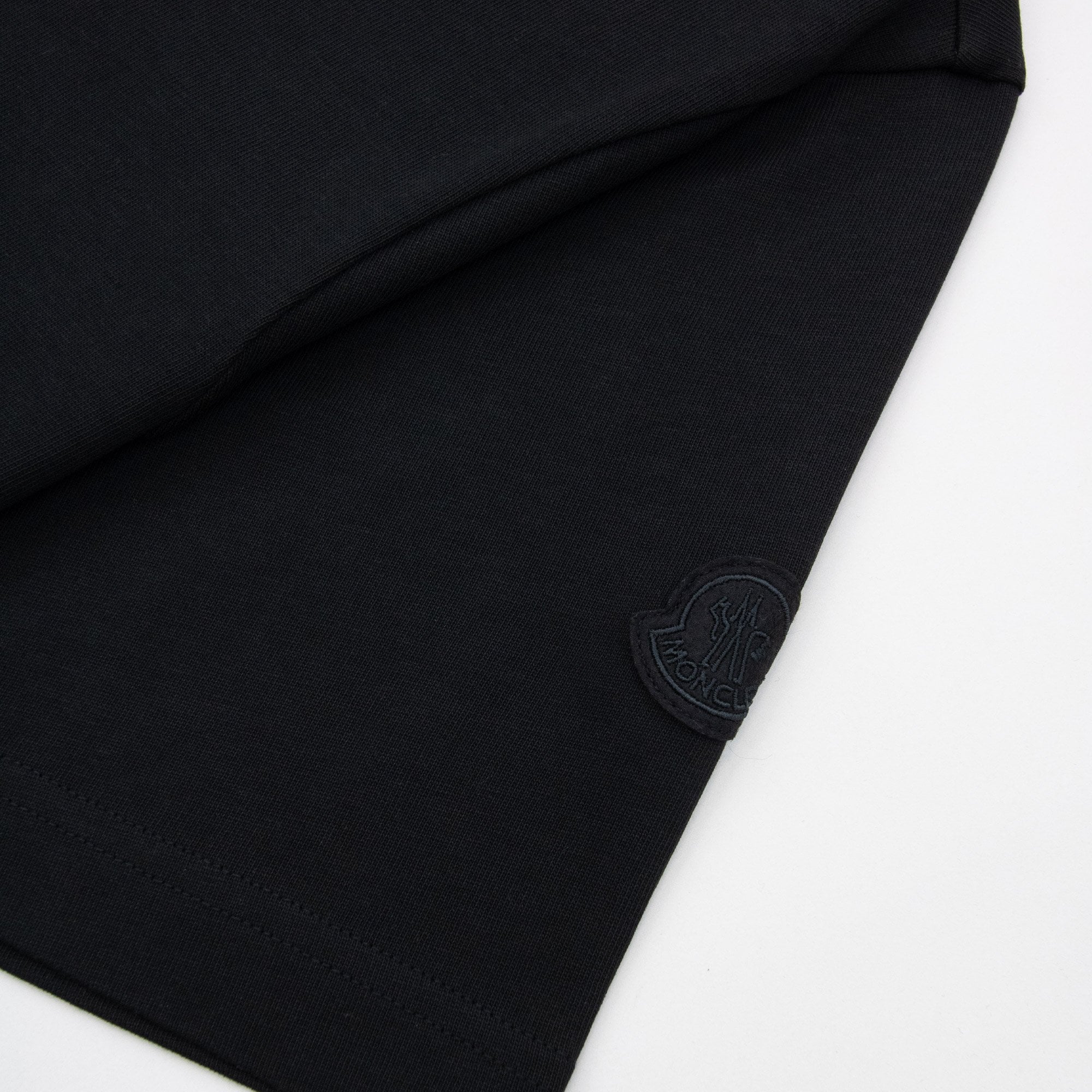 Moncler Sketch Embroidered Logo Cotton T-shirt Black 999
