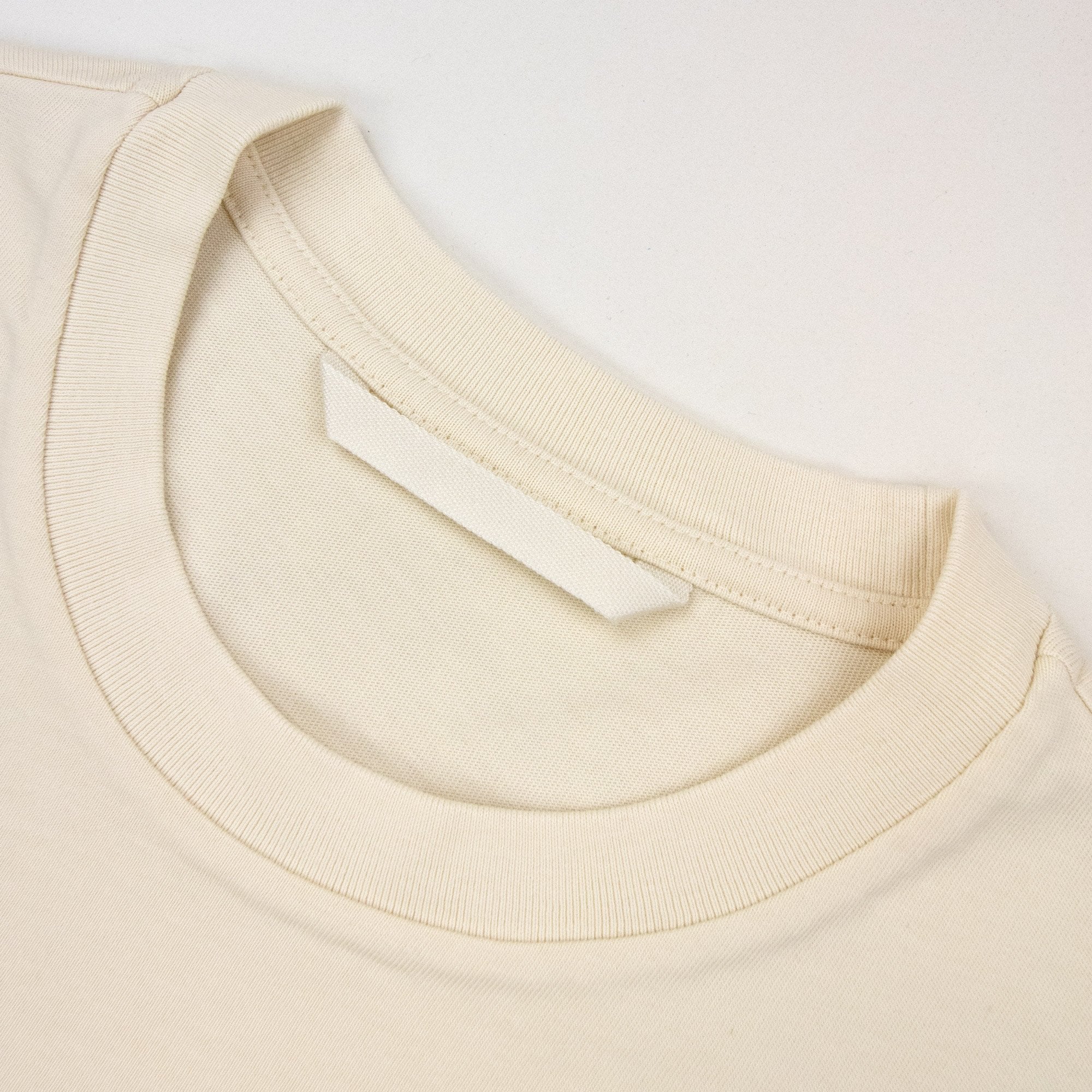 Moncler Space Embroidered Logo Cotton T-shirt Cream 21l