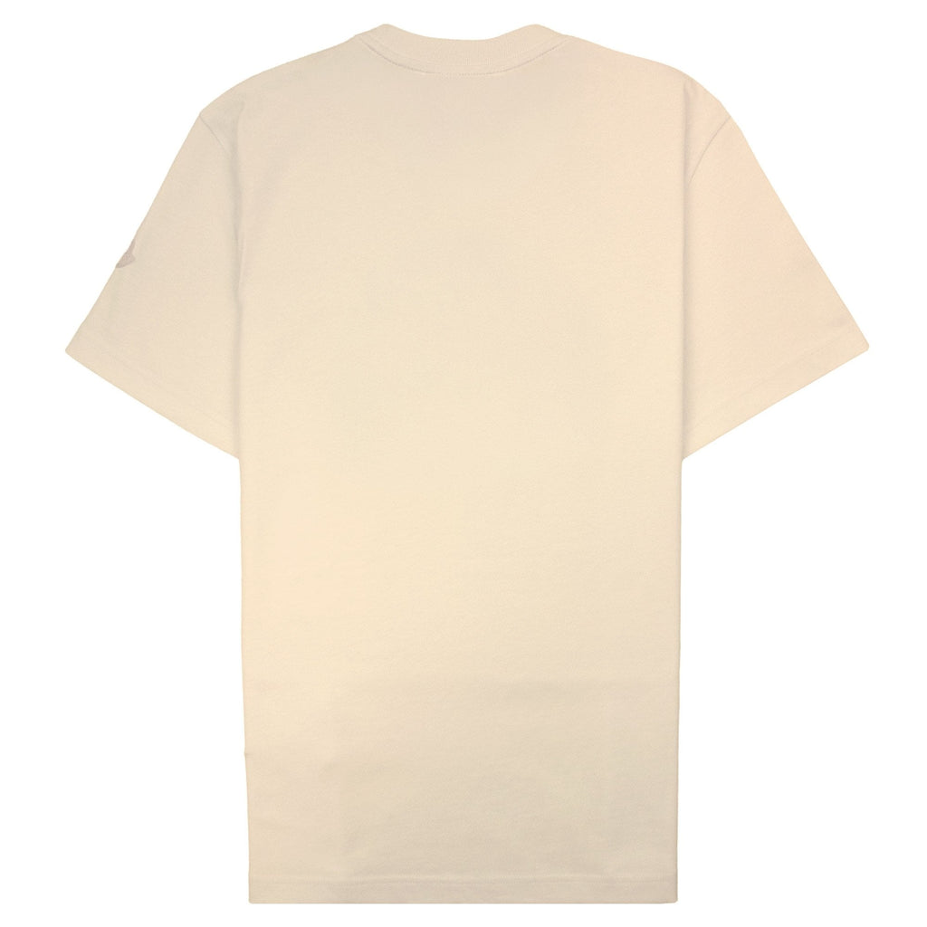 Moncler Space Embroidered Logo Cotton T-shirt Cream 21l