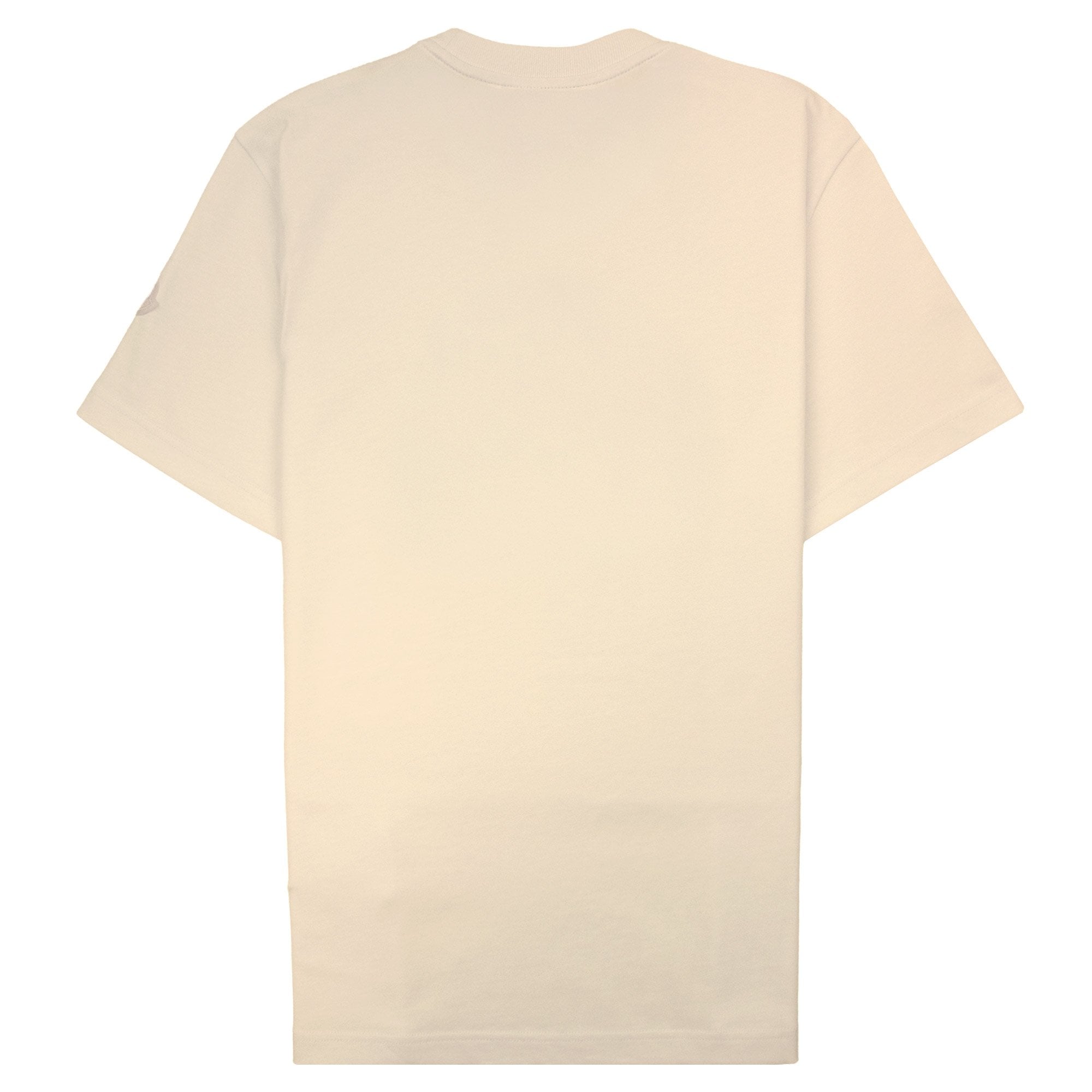Moncler Space Embroidered Logo Cotton T-shirt Cream 21l
