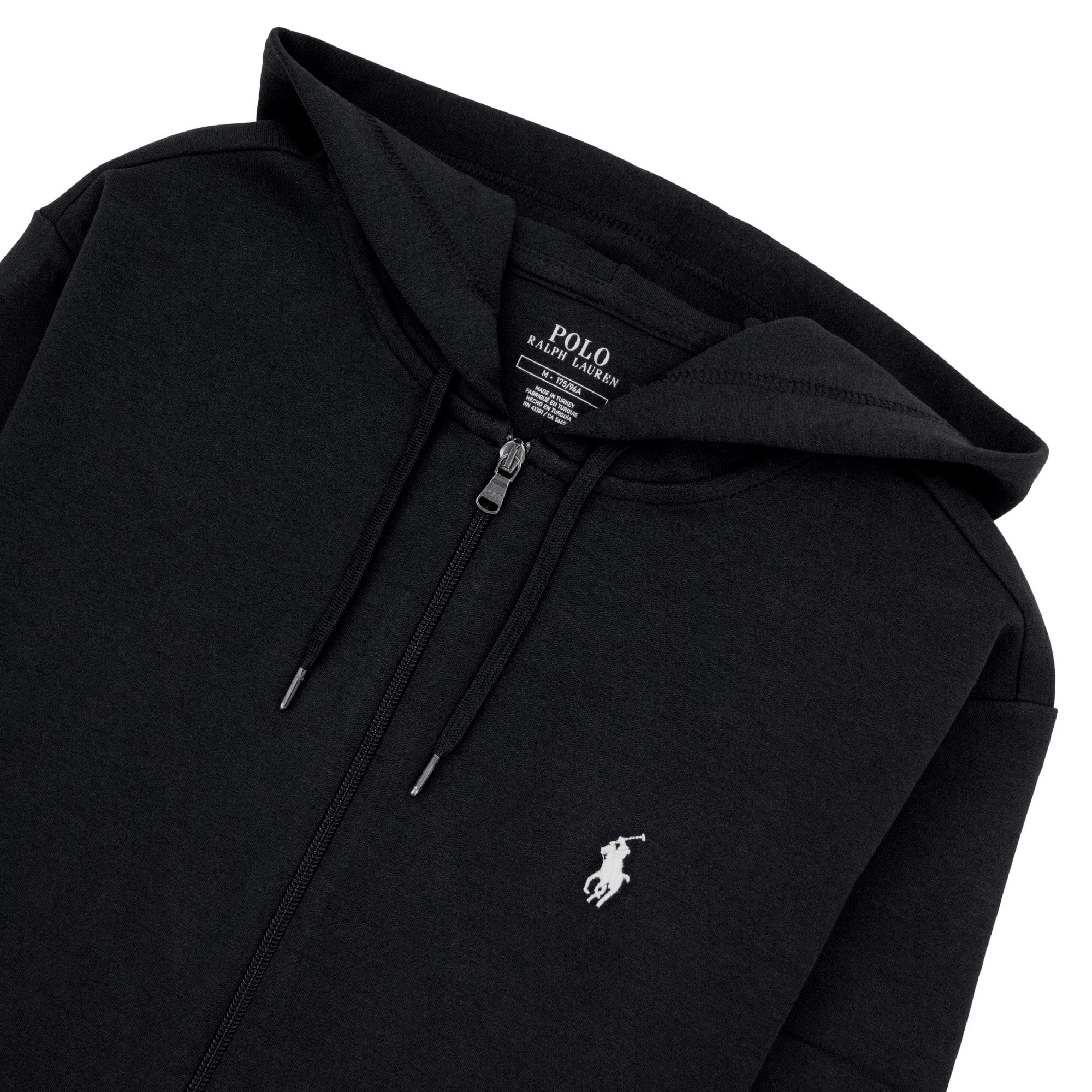 Polo Ralph Lauren Double Knit Full Zip Hoodie Black