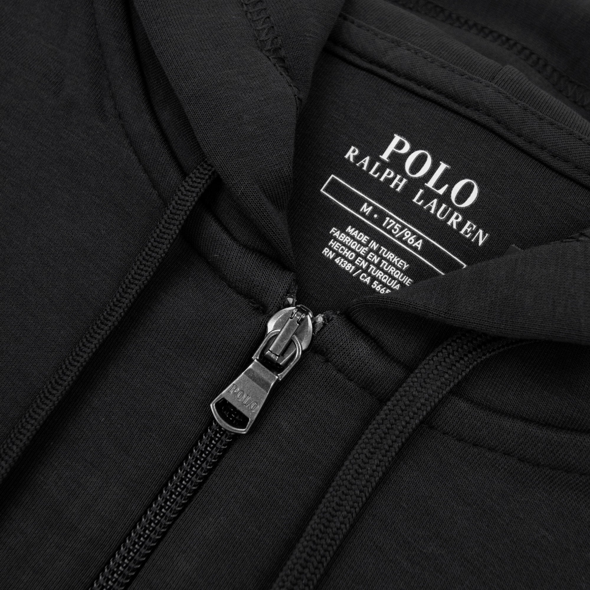 Polo Ralph Lauren Double Knit Full Zip Hoodie Black