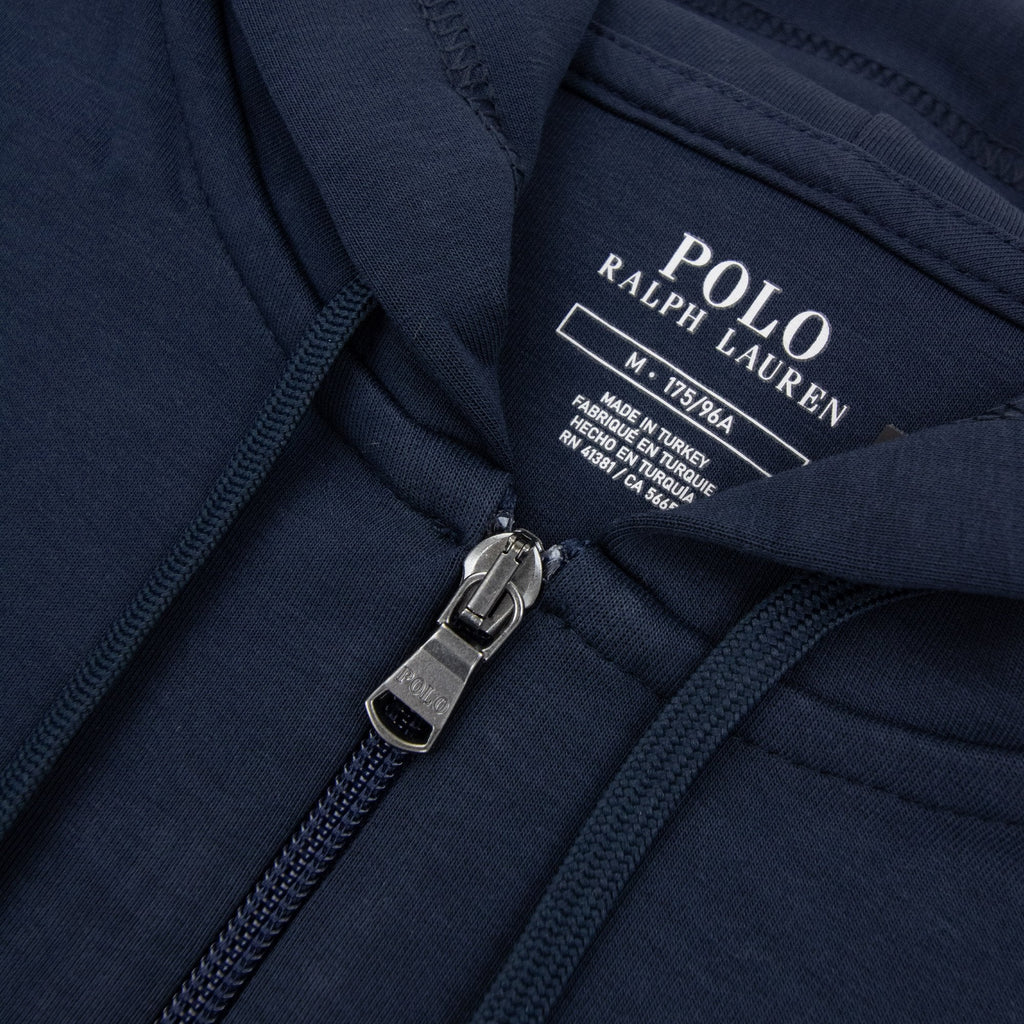 Polo Ralph Lauren Double Knit Full Zip Hoodie Aviator Navy