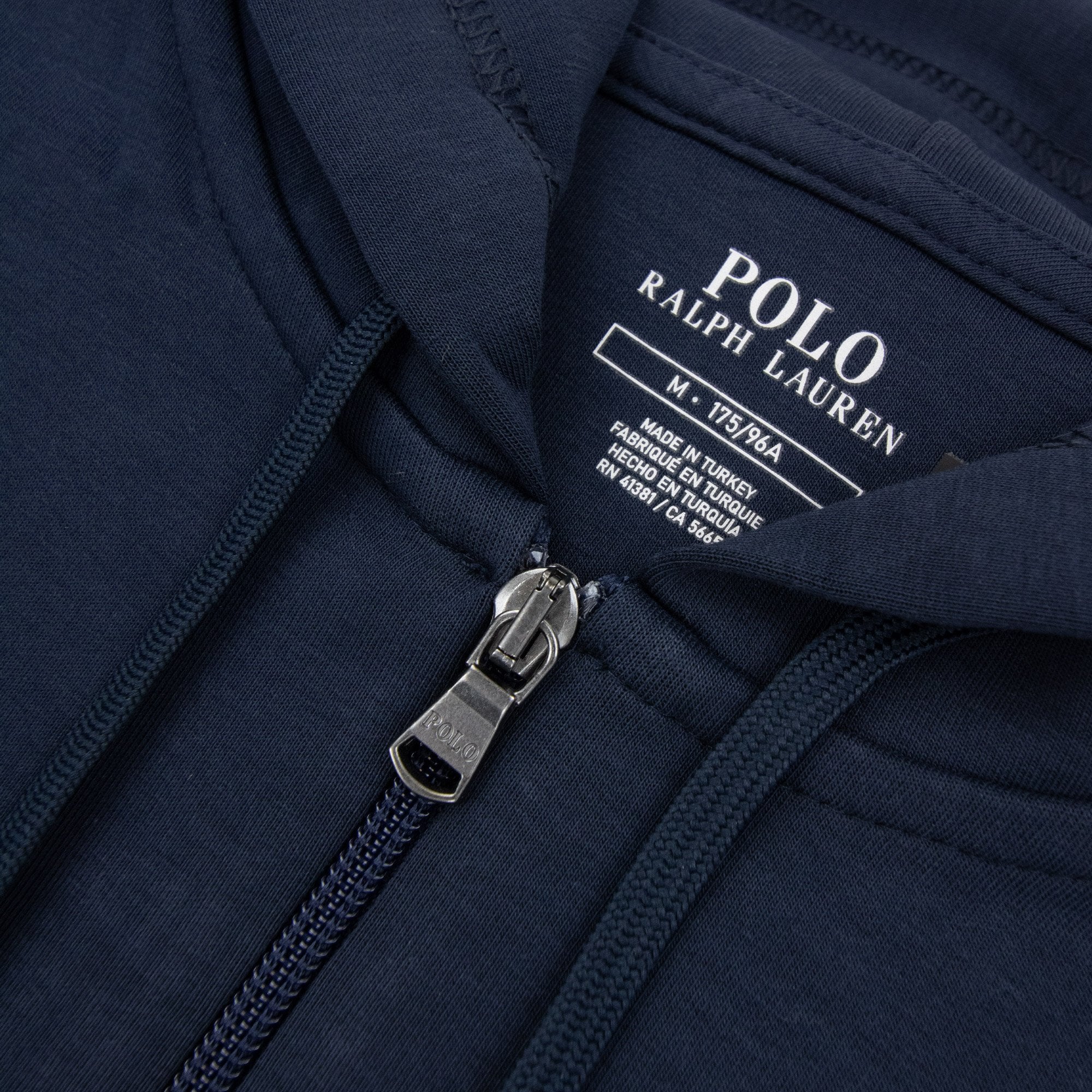 Polo Ralph Lauren Double Knit Full Zip Hoodie Aviator Navy