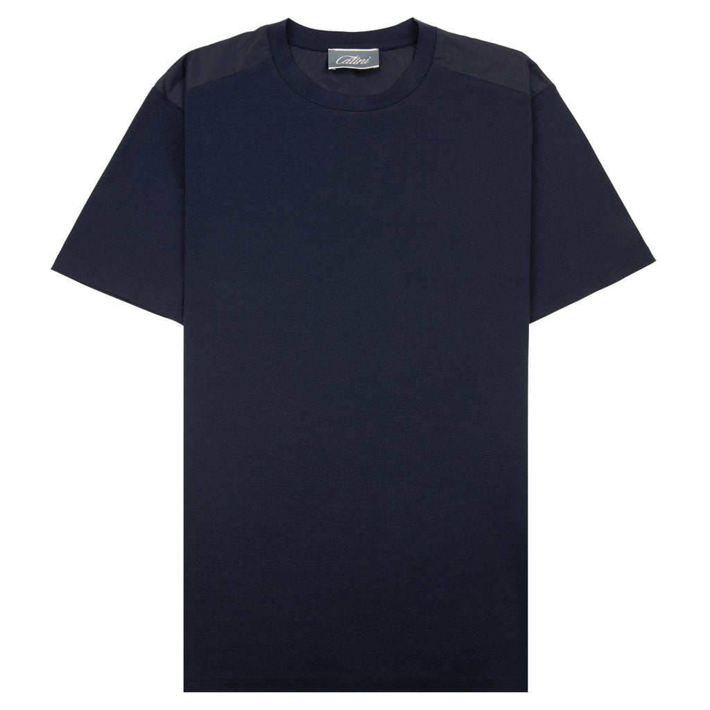Catini Firenze Shoulder Panel T-shirt Navy Blue