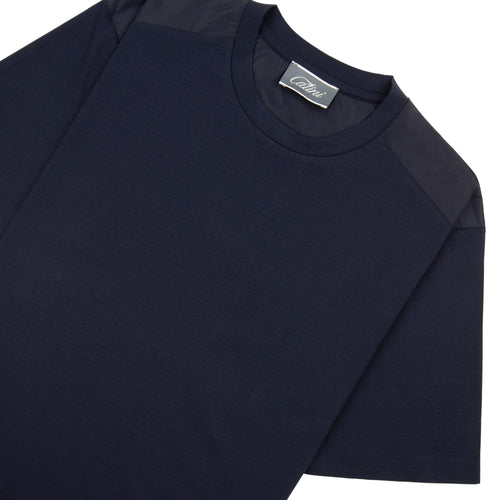 Catini Firenze Shoulder Panel T-shirt Navy Blue
