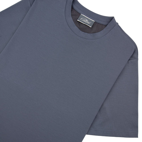 Catini Firenze Plain T-shirt Steel Blue