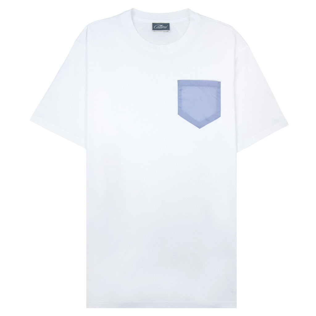 Catini Firenze Pocket T-shirt White/light Blue