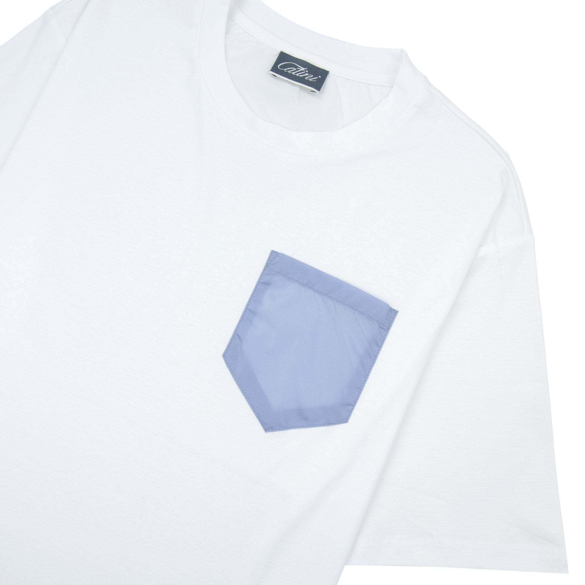 Catini Firenze Pocket T-shirt White/light Blue