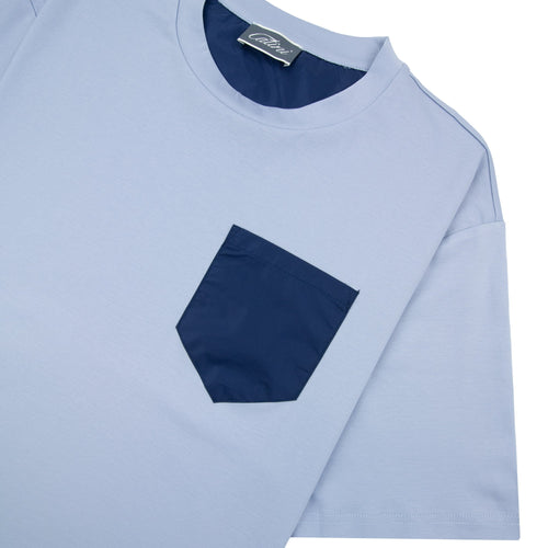Catini Firenze Pocket T-shirt Light Blue/navy Blue