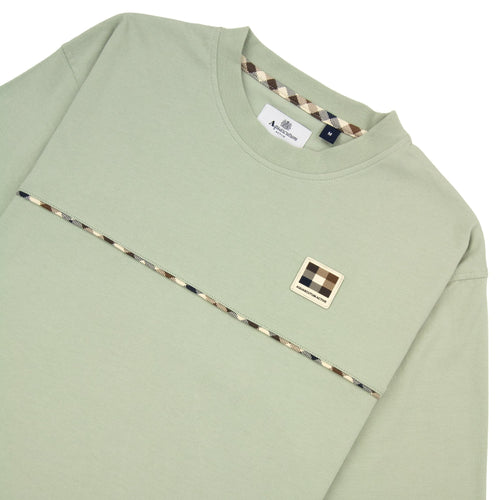 Aquascutum Club Check Piping T Shirt Salvia 34