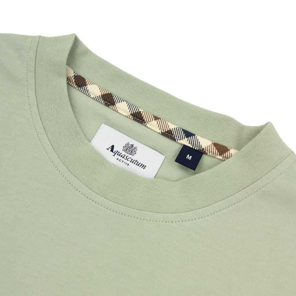 Aquascutum Club Check Piping T Shirt Salvia 34