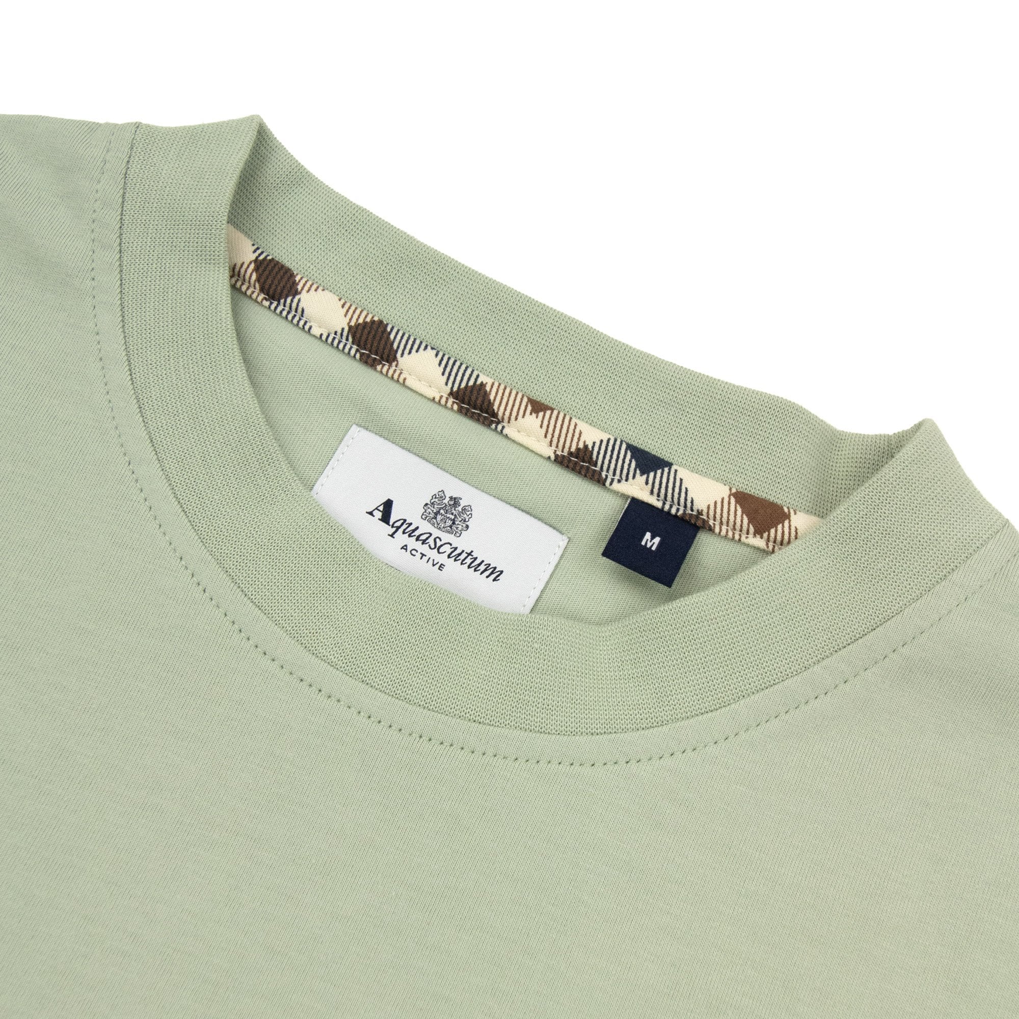 Aquascutum Club Check Piping T Shirt Salvia 34