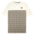Aquascutum Club Check Panel T Shirt Old White