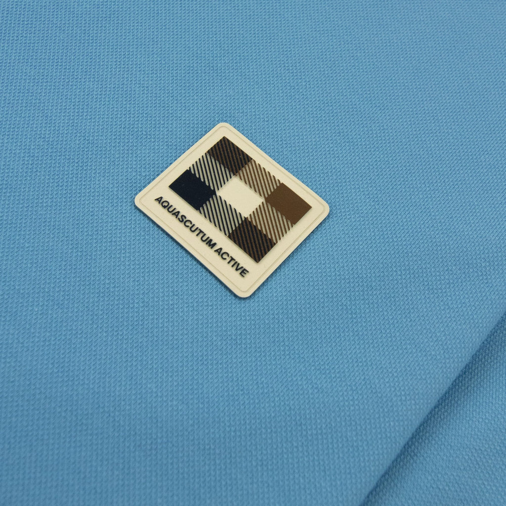 Aquascutum Stretch Piquet Badge Polo Avio 18