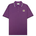 Aquascutum Stretch Piquet Badge Polo Purple 09