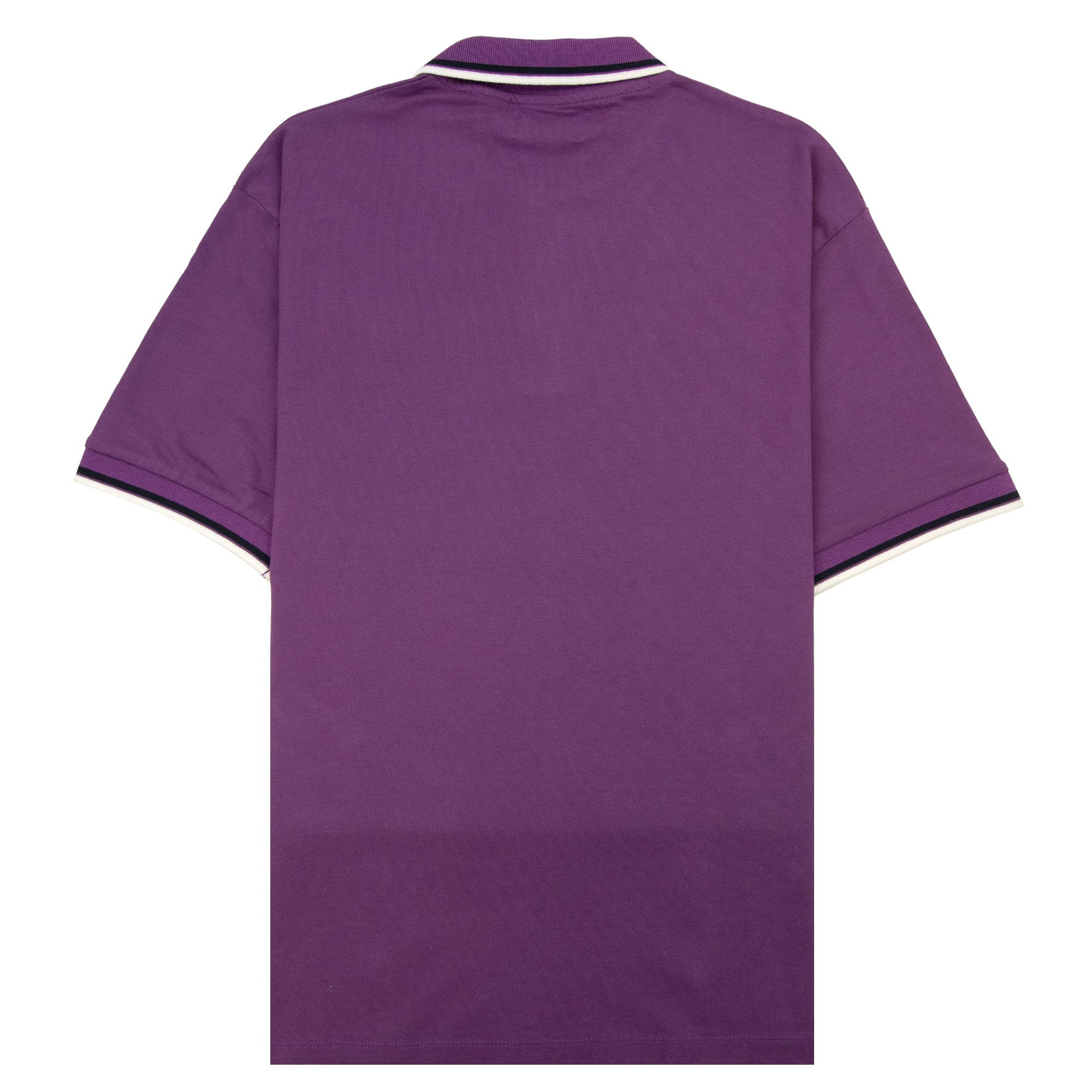 Aquascutum Stretch Piquet Badge Polo Purple 09