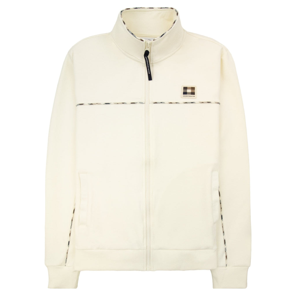 Aquascutum Piping Scuba Track Top Old White
