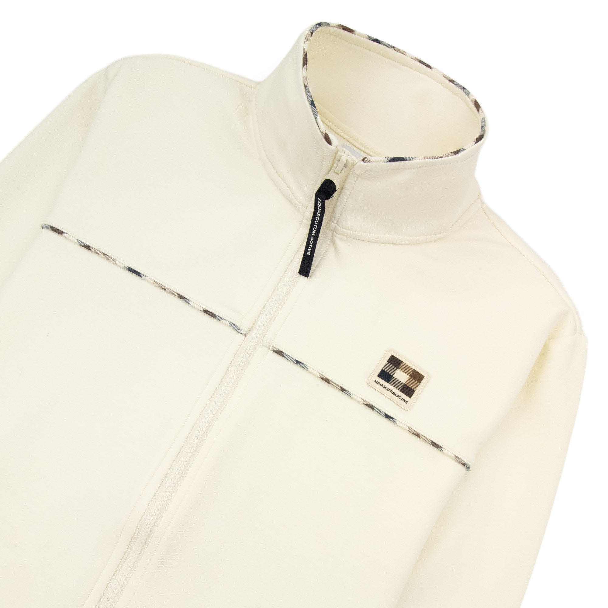 Aquascutum Piping Scuba Track Top Old White