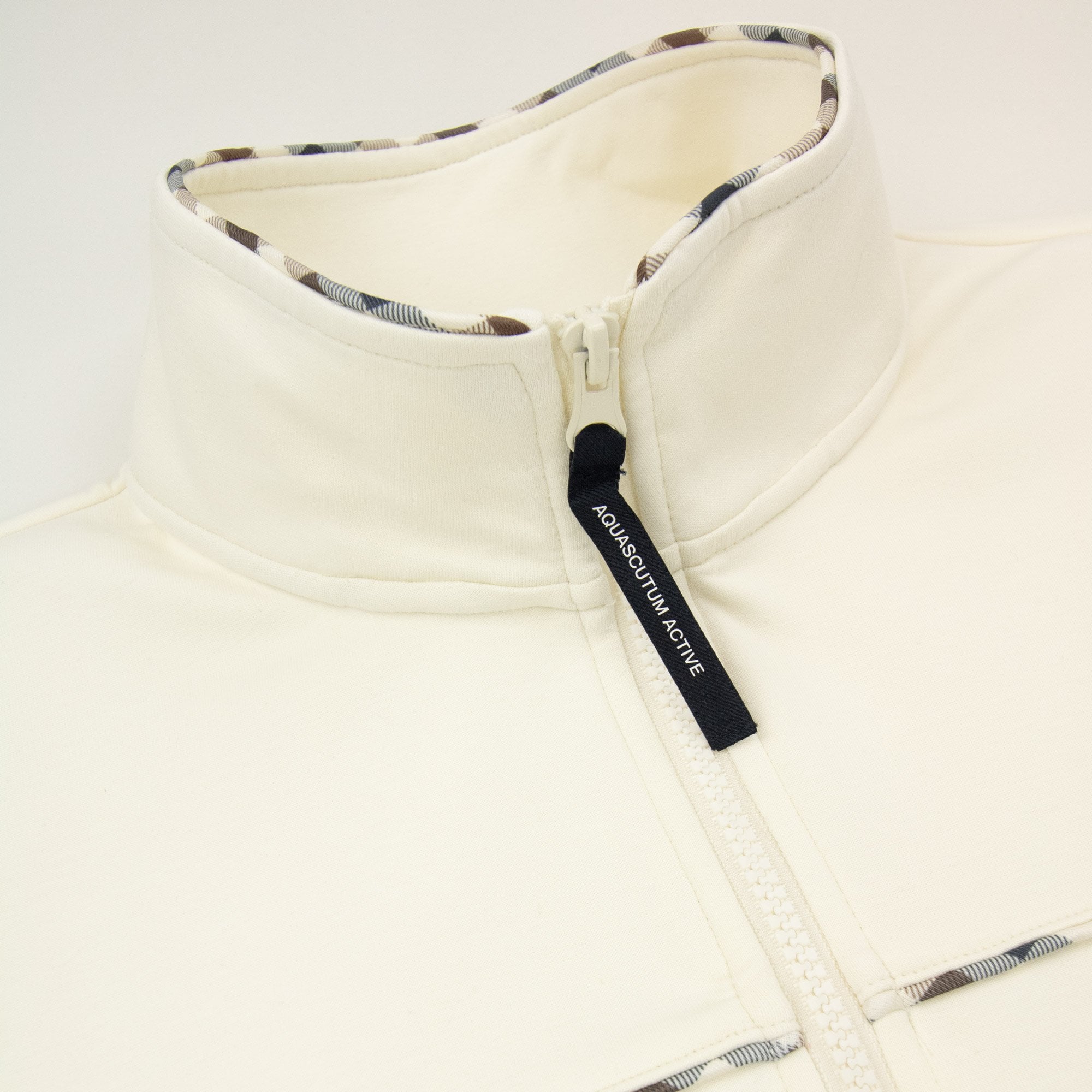 Aquascutum Piping Scuba Track Top Old White