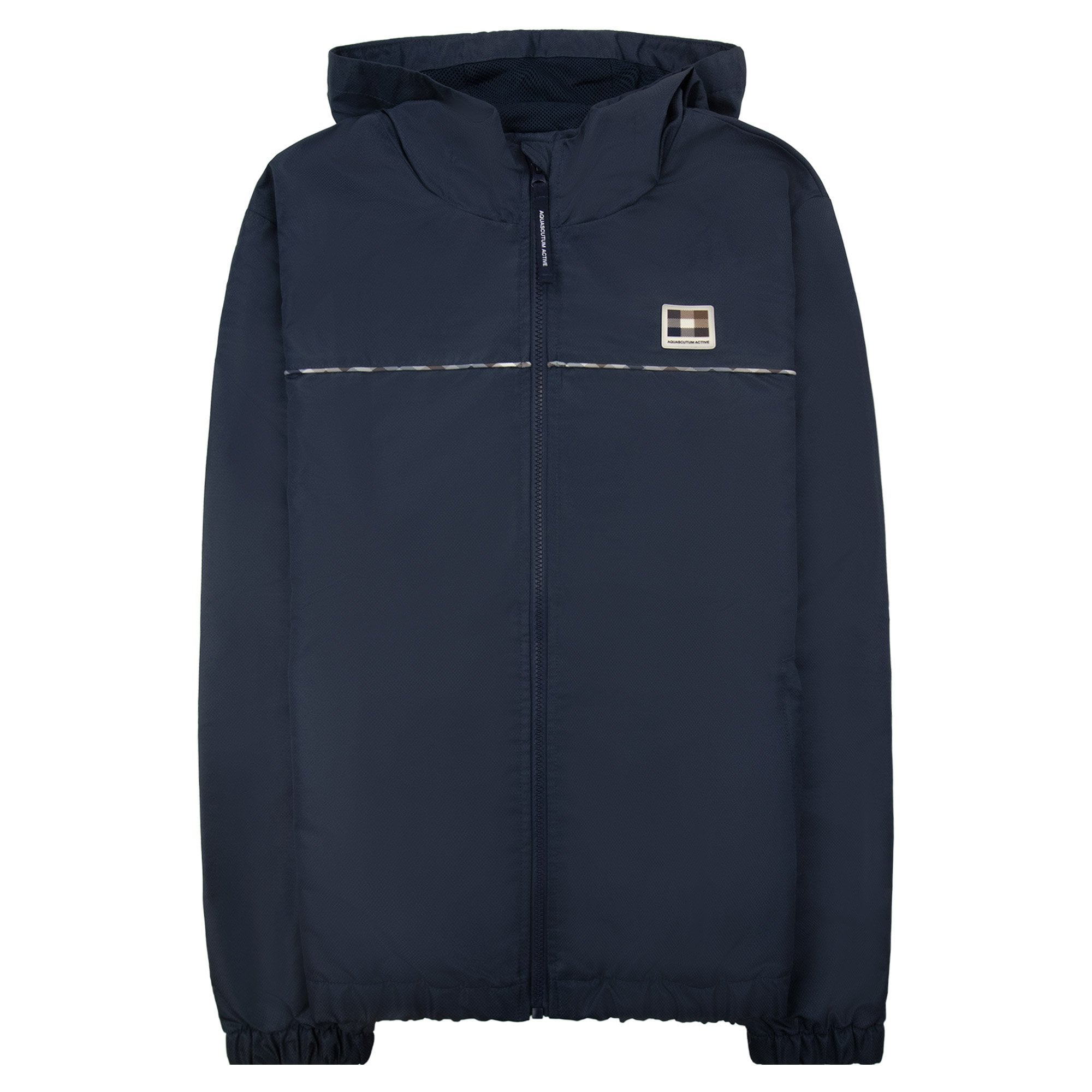 Aquascutum Diamond Wave Badge Track Top Navy 11