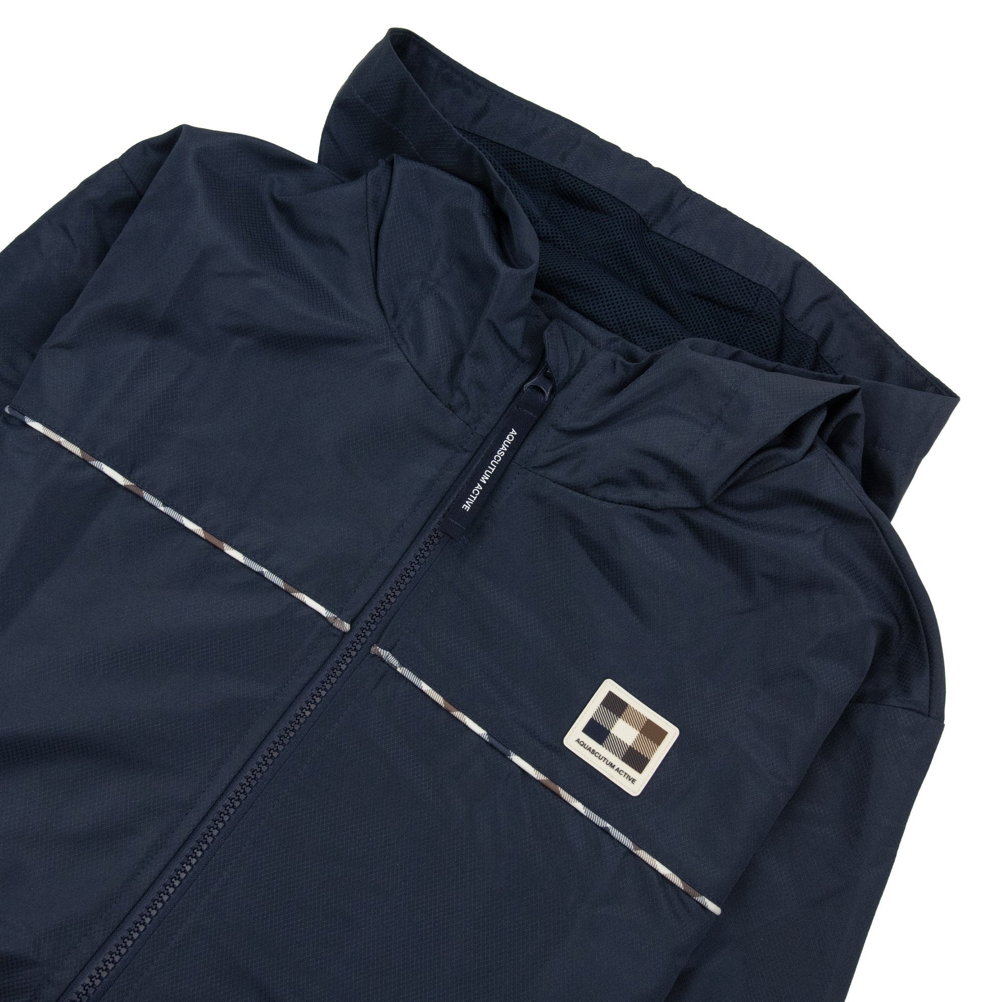 Aquascutum Diamond Wave Badge Track Top Navy 11