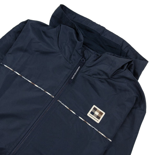 Aquascutum Diamond Wave Badge Track Top Navy 11