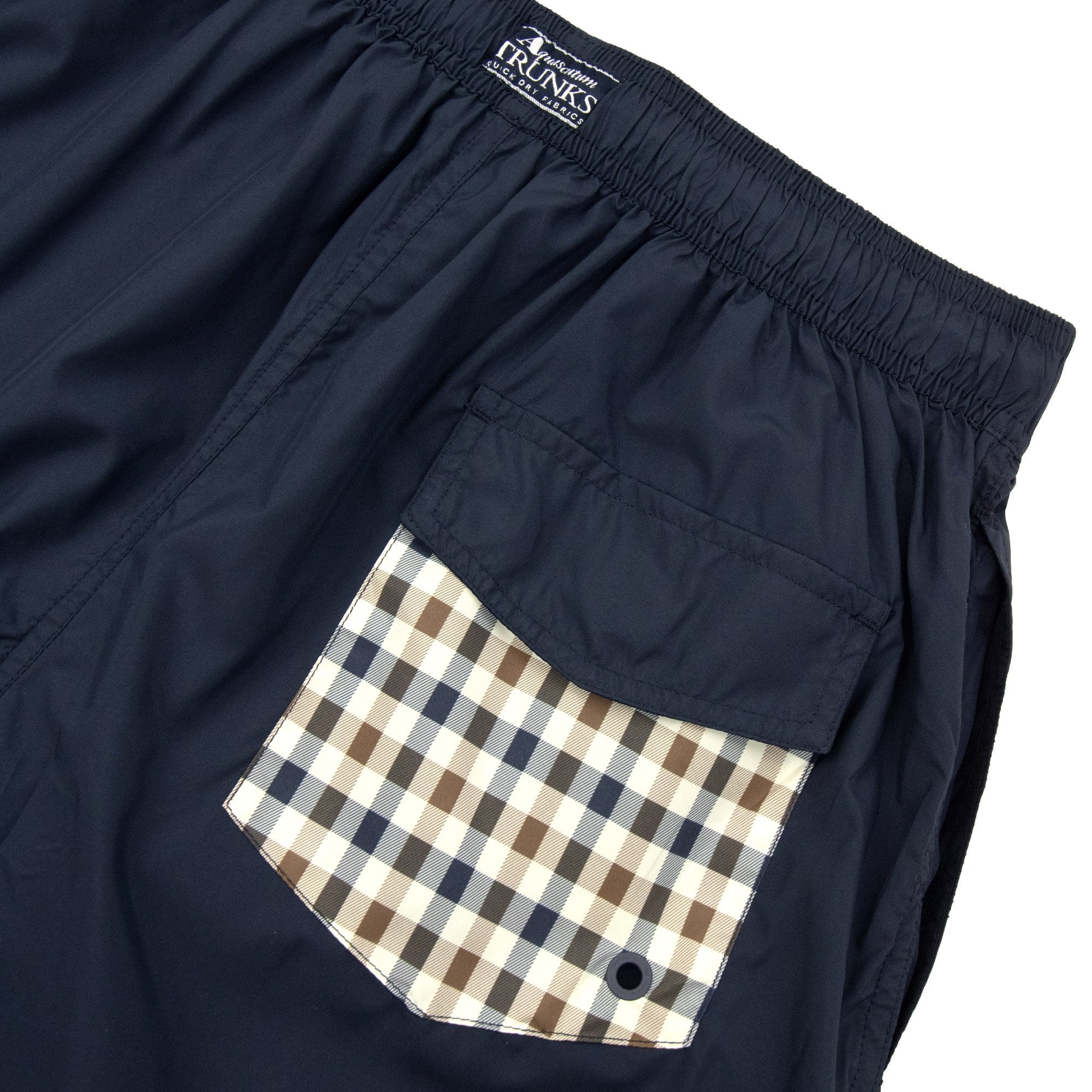 Aquascutum Club Check Pocket Beach Shorts Navy 11