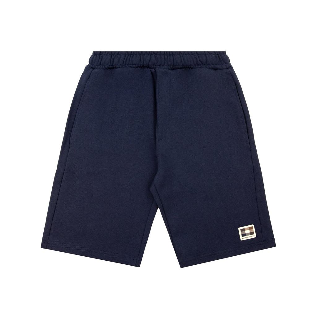 Aquascutum Badge Cotton Shorts Navy 11