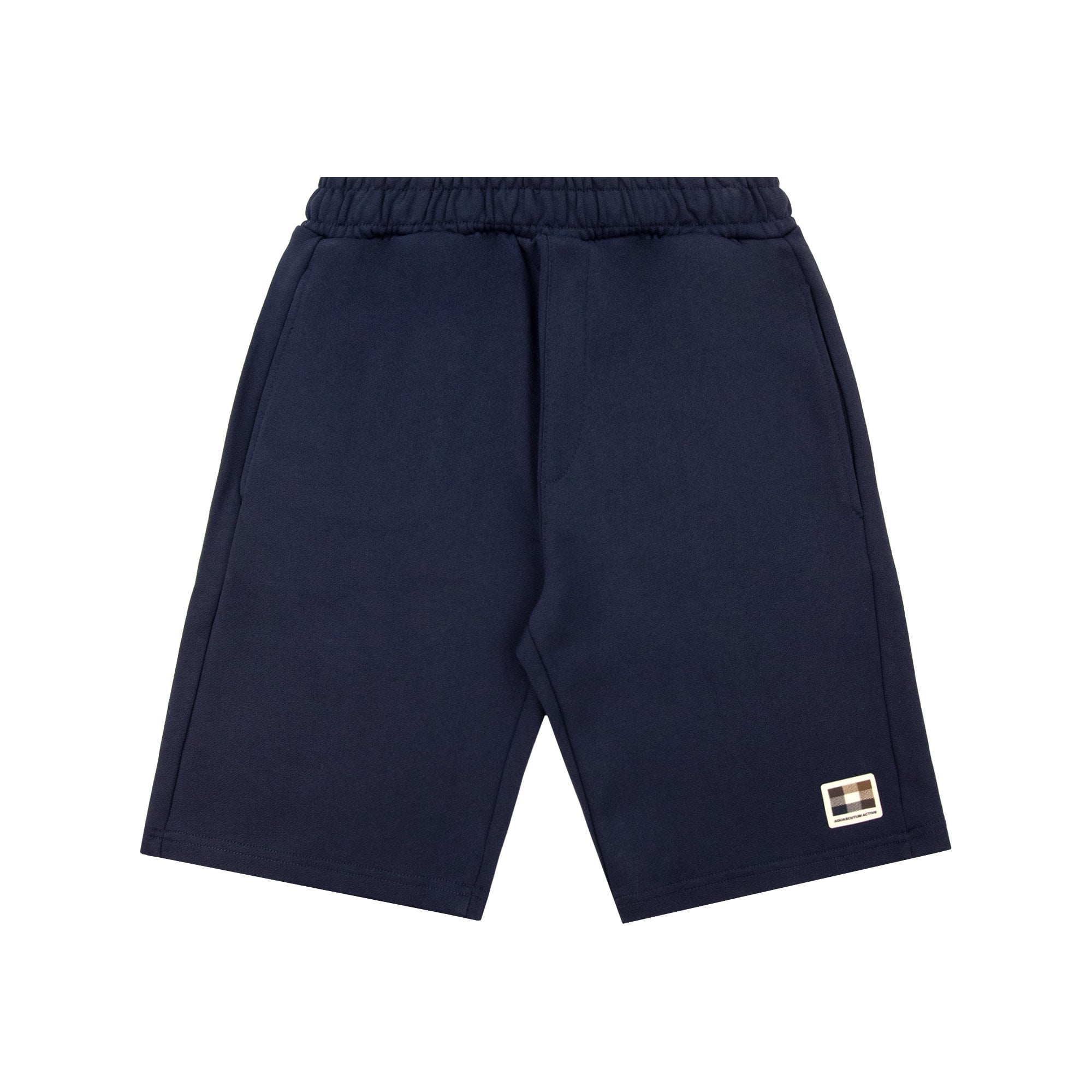 Aquascutum Badge Cotton Shorts Navy 11