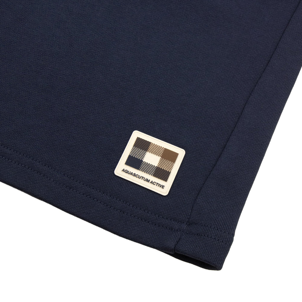 Aquascutum Badge Cotton Shorts Navy 11