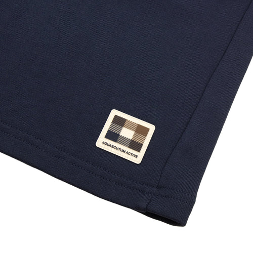 Aquascutum Badge Cotton Shorts Navy 11