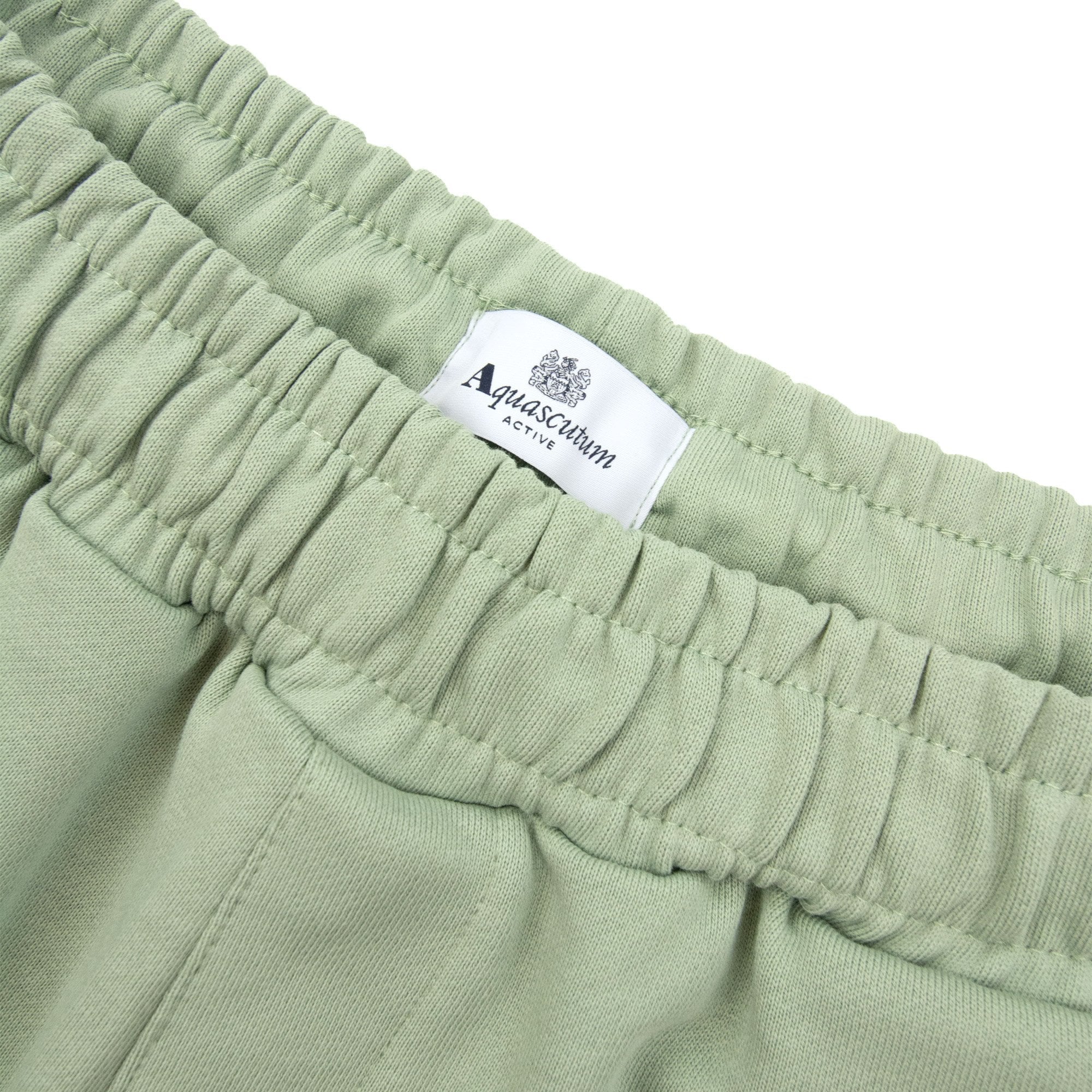 Aquascutum Badge Cotton Shorts Sage Green