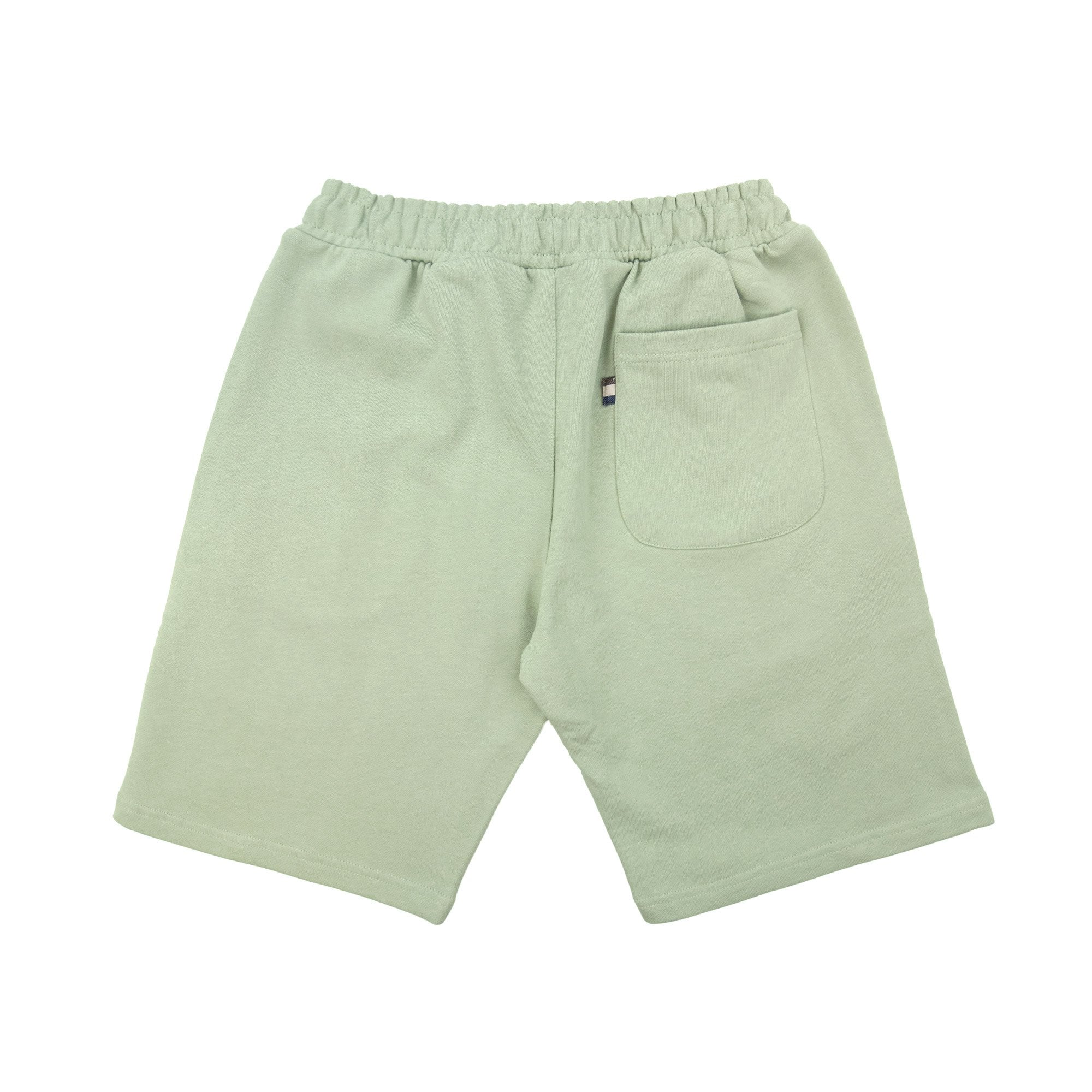 Aquascutum Badge Cotton Shorts Sage Green