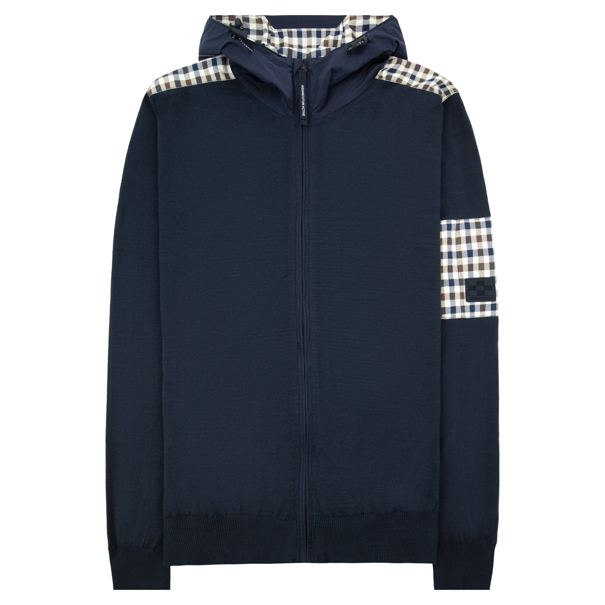 Aquascutum Lamina Pocket Fz Hoodie Navy