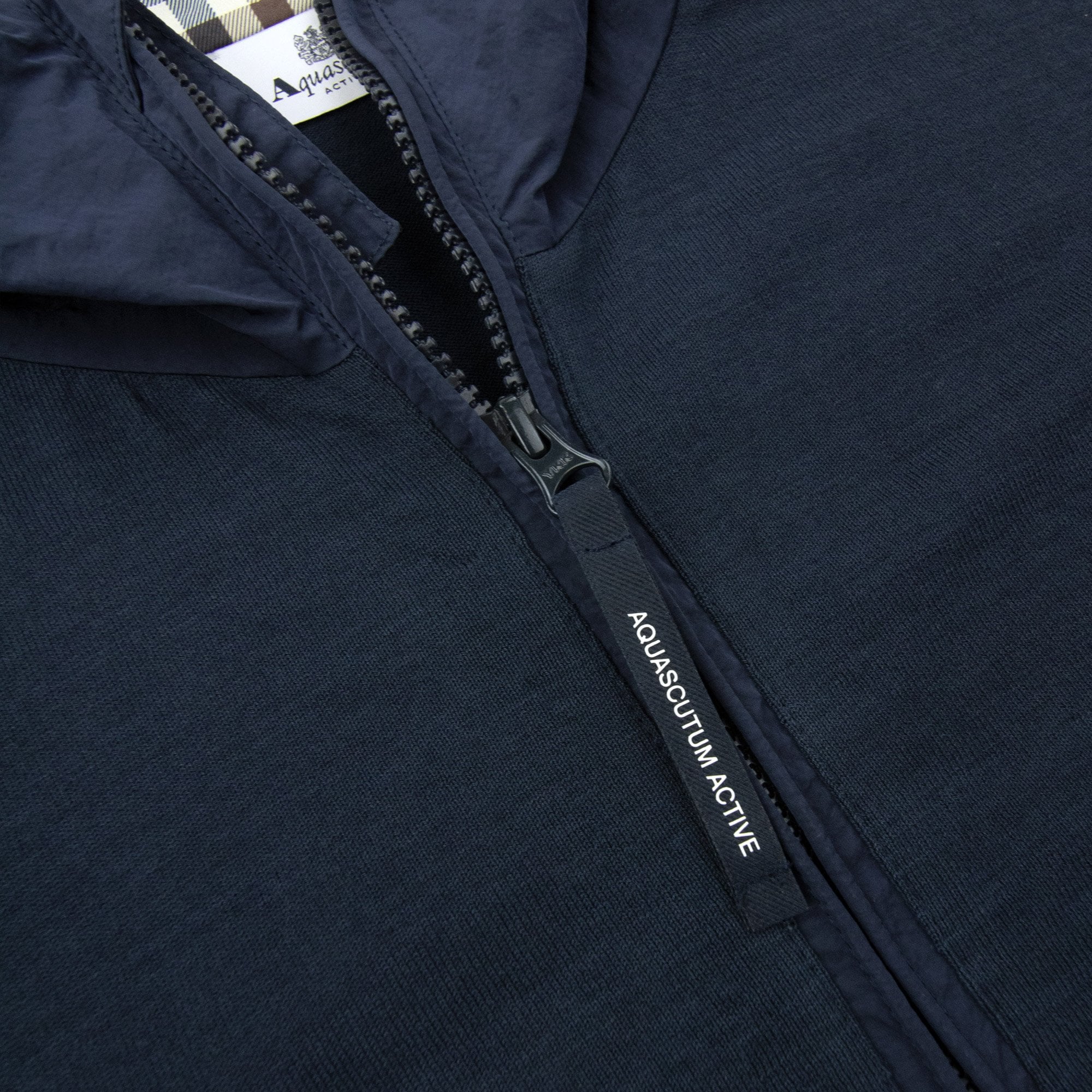 Aquascutum Lamina Pocket Fz Hoodie Navy