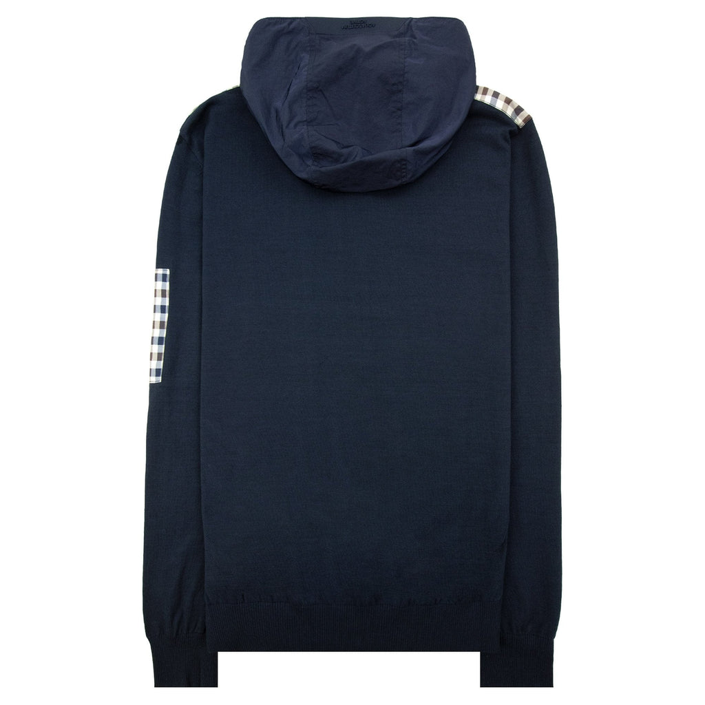 Aquascutum Lamina Pocket Fz Hoodie Navy