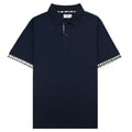 Aquascutum Cc Stretch Piquet Sleeves Polo Navy 11