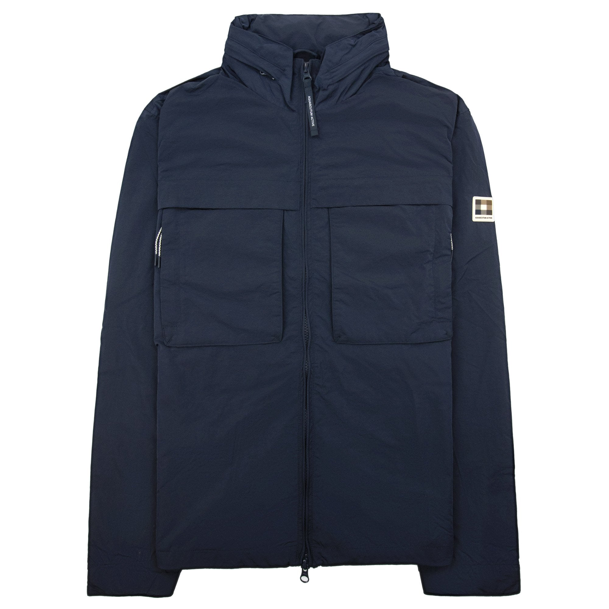Aquascutum Lamina Mock Neck Jacket Navy 11