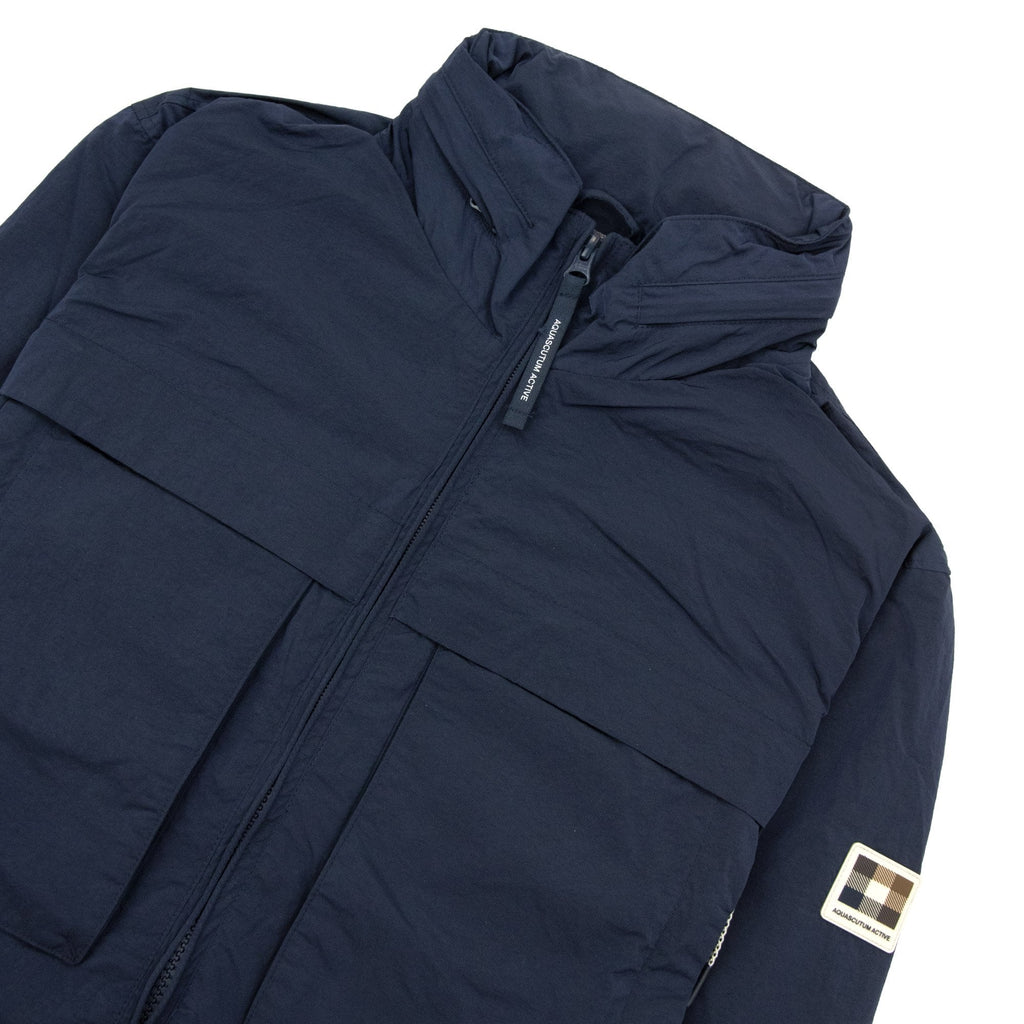 Aquascutum Lamina Mock Neck Jacket Navy 11