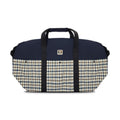 Aquascutum Lamina Check Bagde Travel Bag Navy 01