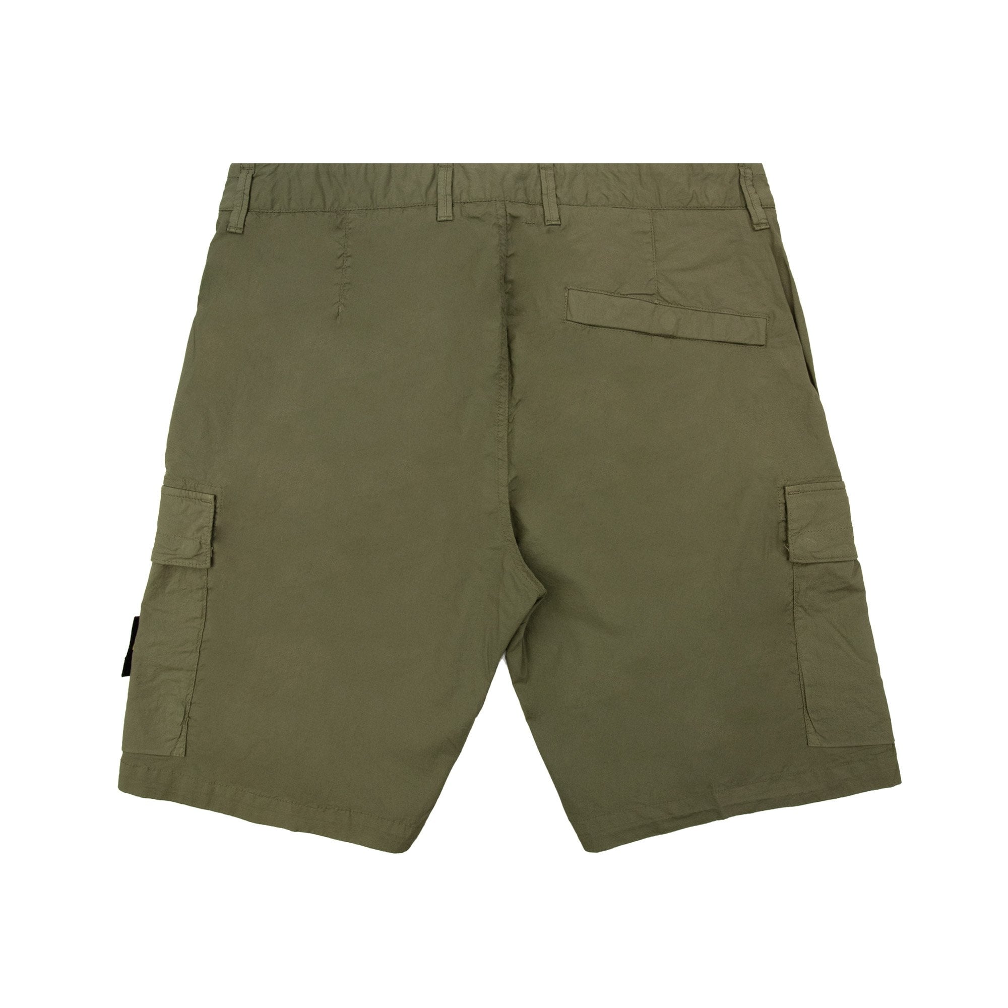 Stone Island L100020 Stretch Cotton Tela Paracadute Shorts Military Green V005G
